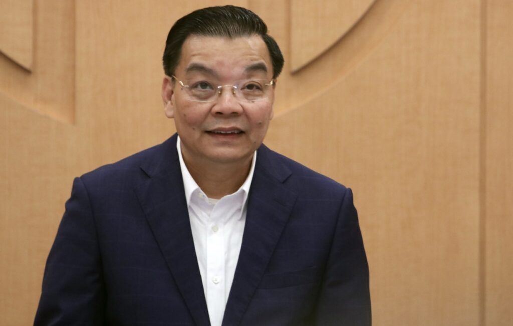 Chủ tịch UBND TP Hà Nội Chu Ngọc Anh tại cuộc họp Ban chỉ đạo phòng, chống dịch Covid 19 chiều 2/12. Ảnh: Võ Hải.
